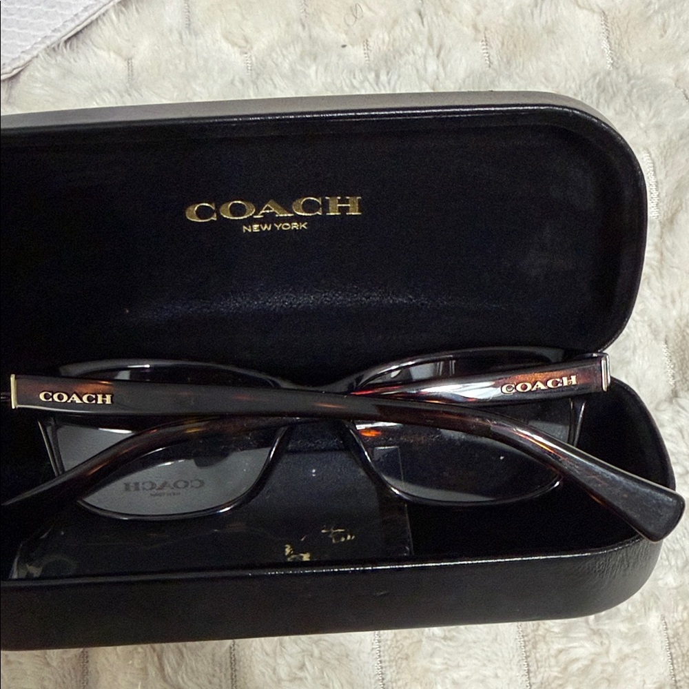 Coach Tortoiseshell Rectangular frames with Black… - image 2